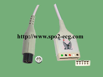 China Cable de Ecg de la ventaja del IEC AHA Philips 5 alrededor de Pin 8 12 pies con el clip/la broche proveedor